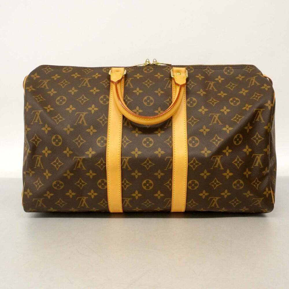 LOUIS VUITTON Authentic Brown Monogram Keepall 45 Boston Bag - Picture 10 of 10